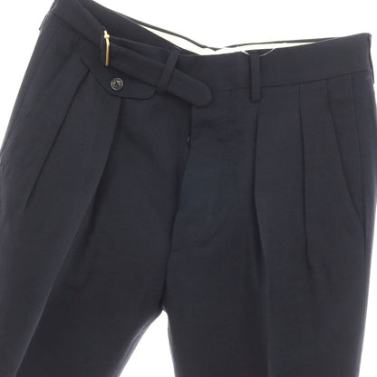 【中古】ラルディーニ LARDINI ウールシルク カジュアルスラックスパンツ ネイビー【サイズ44 REG】【 状態ランクB 】【 メンズ 】