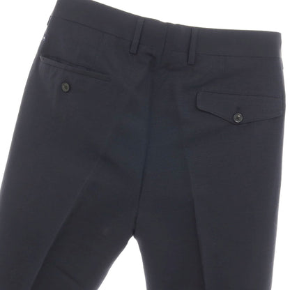 【中古】ラルディーニ LARDINI ウールシルク カジュアルスラックスパンツ ネイビー【サイズ44 REG】【 状態ランクB 】【 メンズ 】