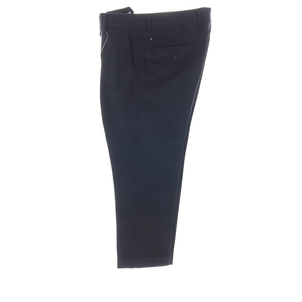 【中古】ラルディーニ LARDINI ウールシルク カジュアルスラックスパンツ ネイビー【サイズ44 REG】【 状態ランクB 】【 メンズ 】