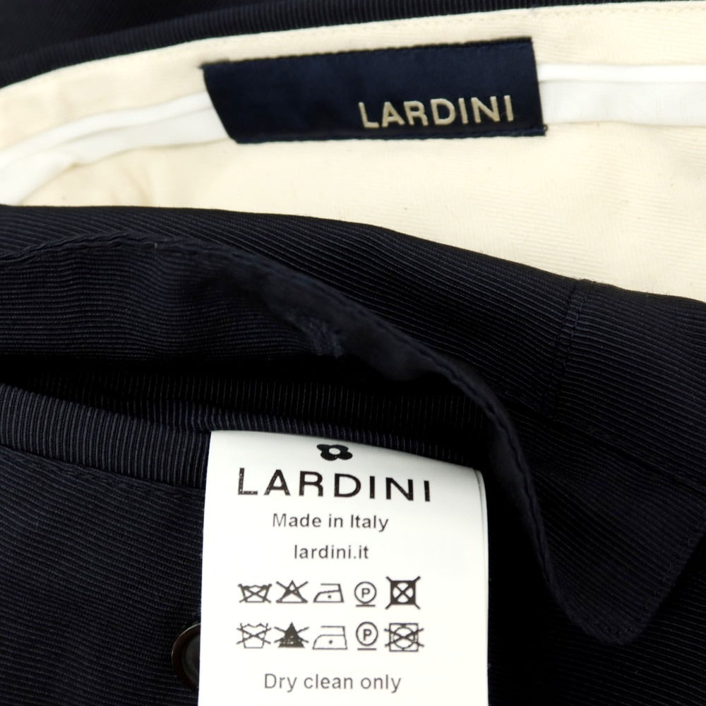 【中古】ラルディーニ LARDINI ウールシルク カジュアルスラックスパンツ ネイビー【サイズ44 REG】【 状態ランクB 】【 メンズ 】