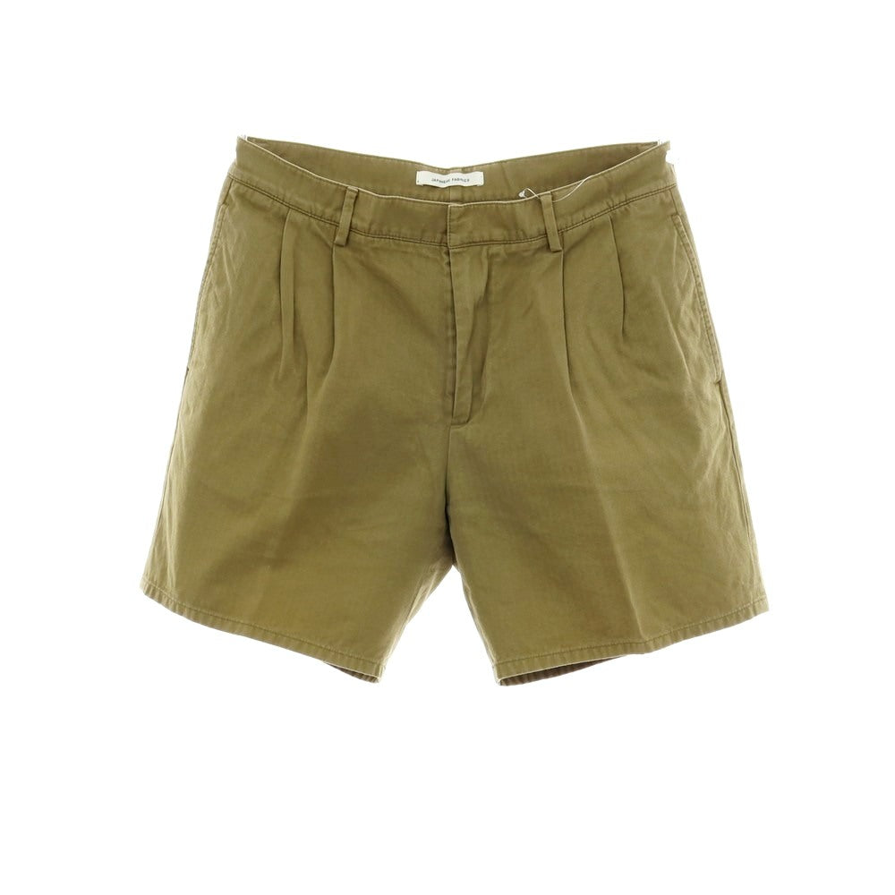 【中古】セラードアー CellarDoor MILIT コットン ヘリンボーン ショートパンツ オリーブ【サイズ48】【 状態ランクC 】【 メンズ 】