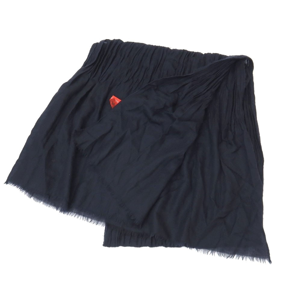 【中古】ピアチェンツァ PIACENZA カシミヤ ストール ネイビー【 状態ランクC 】【 ユニセックス 】