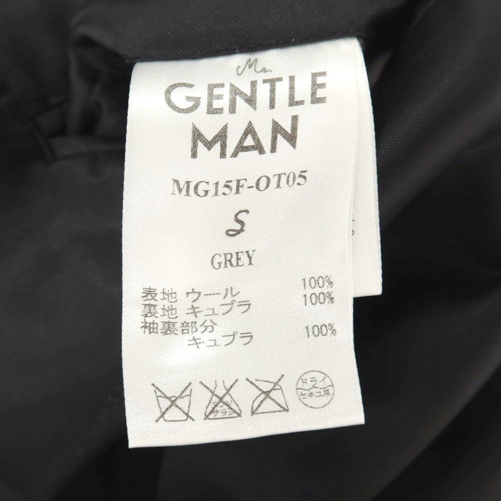 【中古】ミスタージェントルマン Mr.GENTLEMAN ウール レオパード ダブルブレストコート グレーxブラック【サイズS】【 状態ランクB 】【 メンズ 】