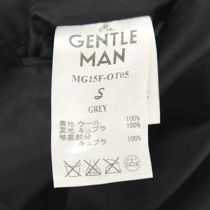 【中古】ミスタージェントルマン Mr.GENTLEMAN ウール レオパード ダブルブレストコート グレーxブラック【サイズS】【 状態ランクB 】【 メンズ 】