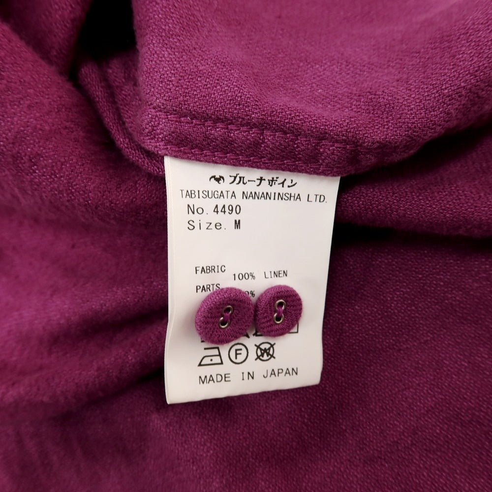 【中古】ブルーナボイン BRUNABOINNE ドゥーニーアサナルロング リネン シャツ パープル【サイズM】【 状態ランクB 】【 メンズ 】