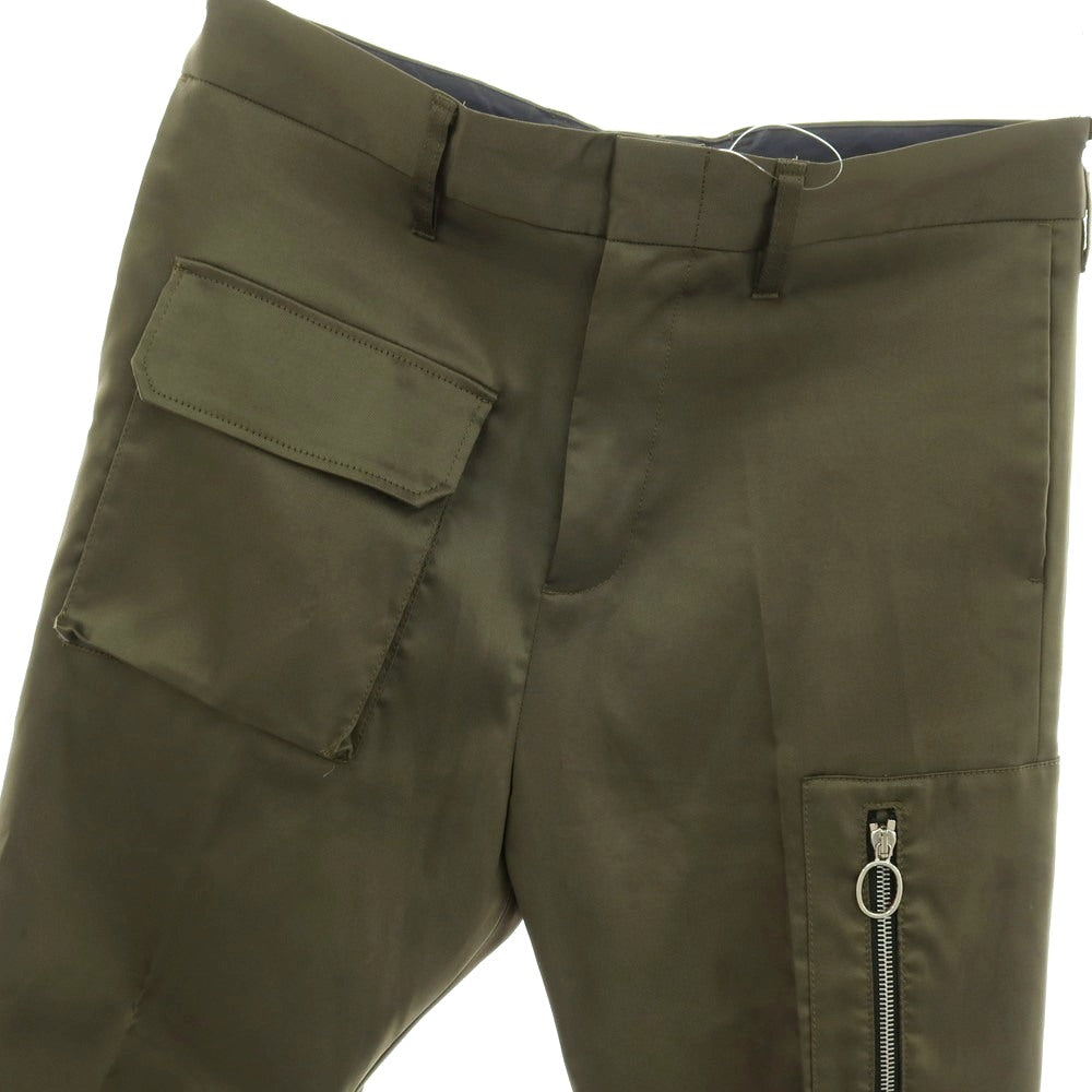 【中古】リベルム LIBERUM ツイルポリエステル カジュアルスラックスパンツ オリーブ【サイズ2】【 状態ランクC 】【 メンズ 】