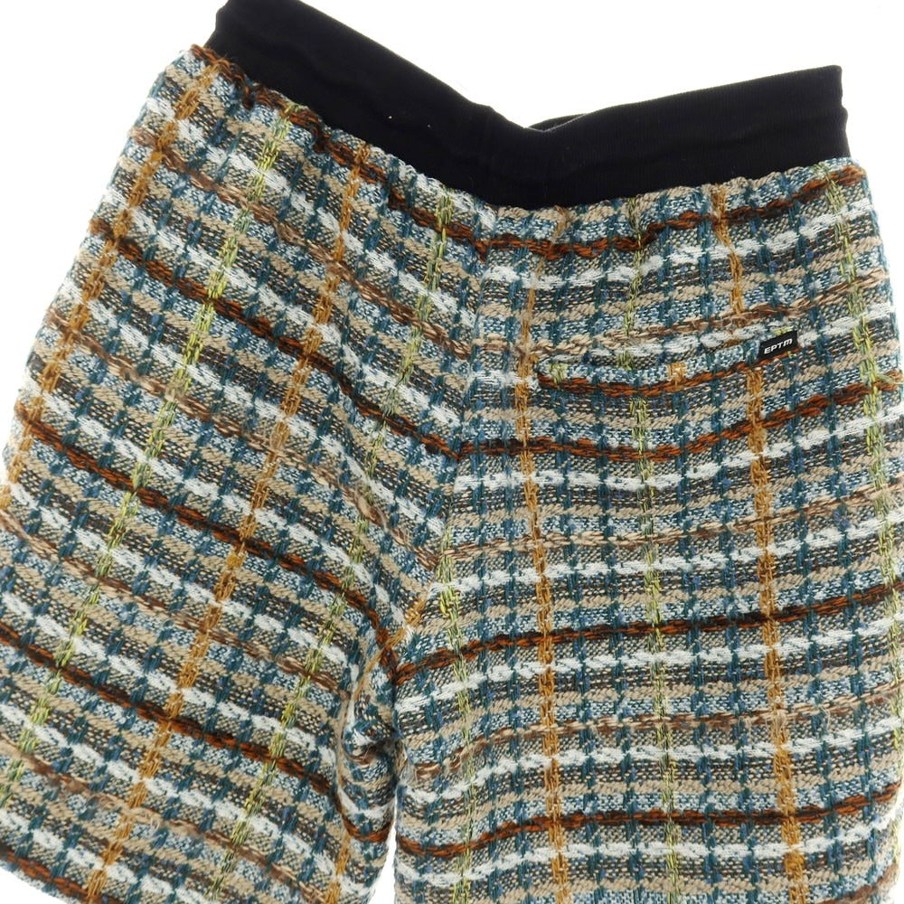 【中古】エピトミ EPTM ポリエステル チェック ショートパンツ グリーン系【サイズM】【 状態ランクA 】【 メンズ 】