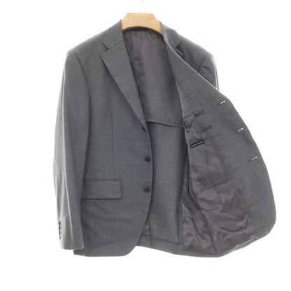【中古】アザブテーラー azabu tailor スリーピース ウール 3つボタンスーツ グレー【サイズ上50/ジレ50/下88】【 状態ランクC 】【 メンズ 】