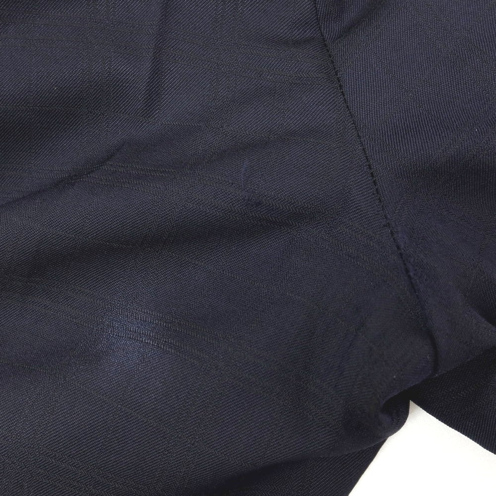 【中古】アザブテーラー azabu tailor スリーピース ウール チェック 3つボタンスーツ ネイビー【サイズ上50/ジレ50/下88】【 状態ランクC 】【 メンズ 】