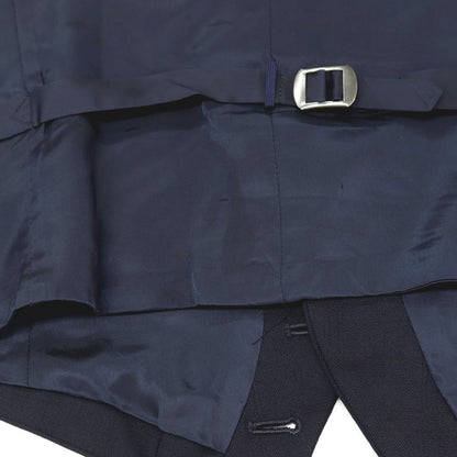 【中古】アザブテーラー azabu tailor スリーピース ウール チェック 3つボタンスーツ ネイビー【サイズ上50/ジレ50/下88】【 状態ランクC 】【 メンズ 】