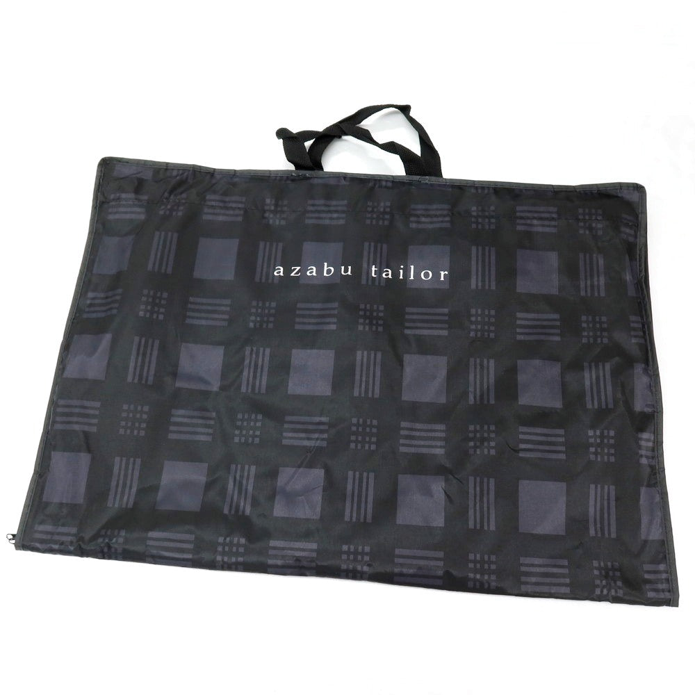 【中古】アザブテーラー azabu tailor ウール チェック ダブルスーツ ダークブラウン【サイズ上50/下85】【 状態ランクC 】【 メンズ 】[APD]