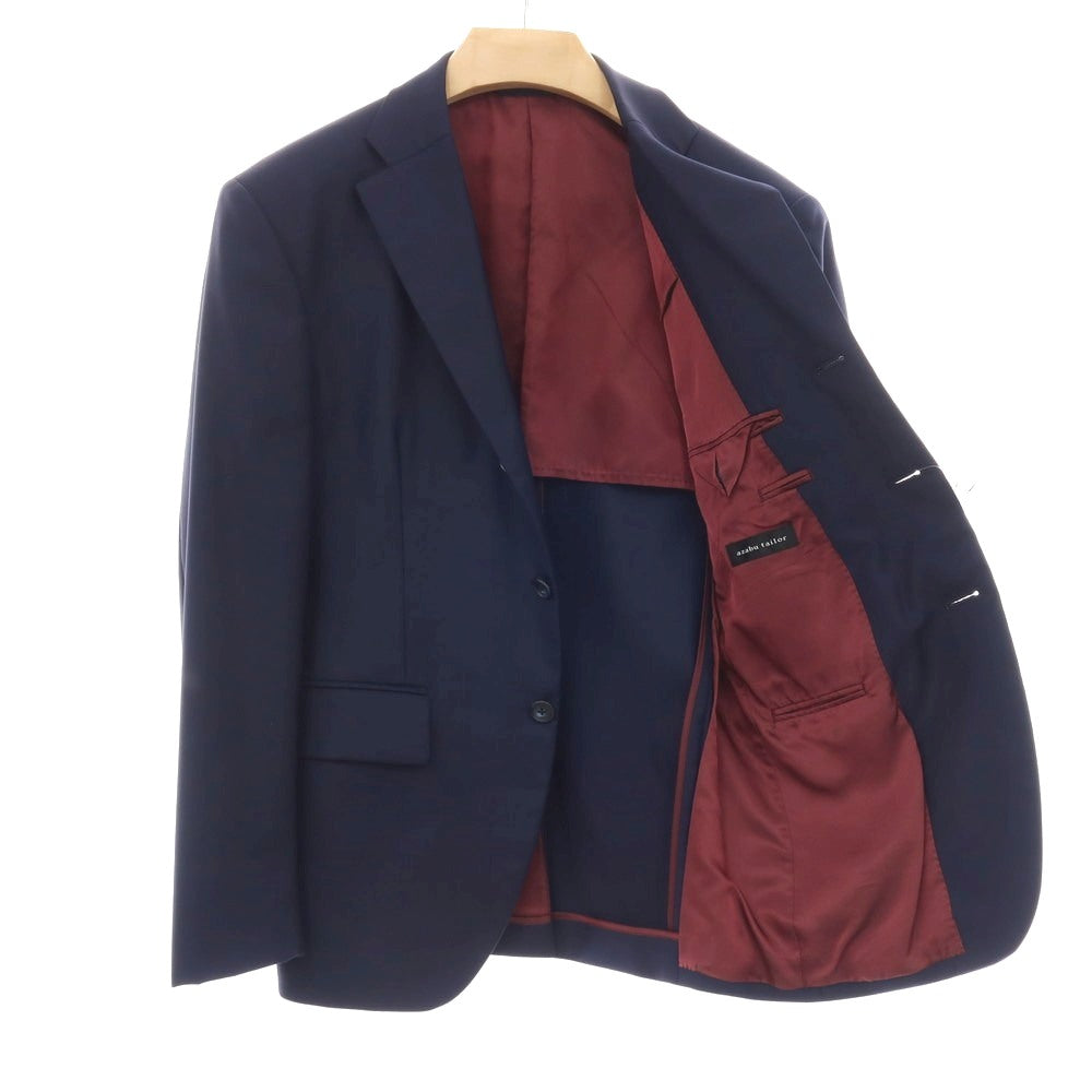 【中古】アザブテーラー azabu tailor ウール 3B テーラードジャケット ネイビー【サイズ50】【 状態ランクB 】【 メンズ 】