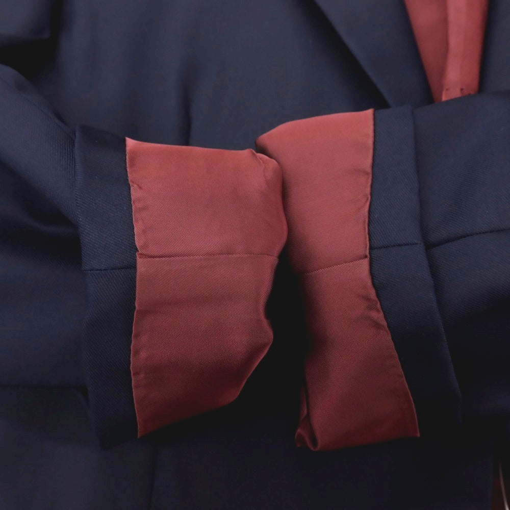 【中古】アザブテーラー azabu tailor ウール 3B テーラードジャケット ネイビー【サイズ50】【 状態ランクB 】【 メンズ 】