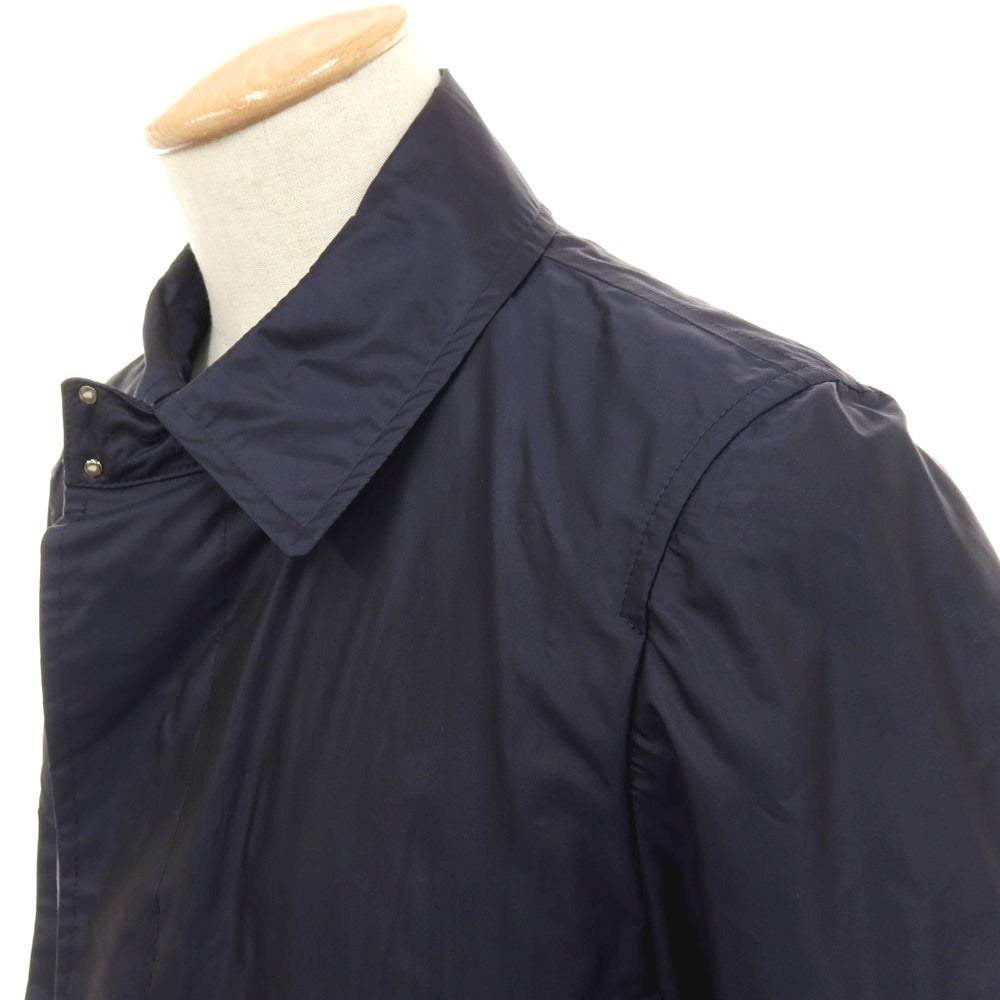 【中古】テツヤ カンダ TETSUYA KANDA シルク ステンカラーコート ネイビー【サイズ44】【 状態ランクB 】【 メンズ 】