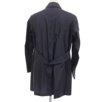 【中古】テツヤ カンダ TETSUYA KANDA シルク ステンカラーコート ネイビー【サイズ44】【 状態ランクB 】【 メンズ 】