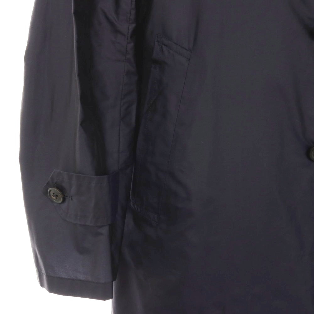 【中古】テツヤ カンダ TETSUYA KANDA シルク ステンカラーコート ネイビー【サイズ44】【 状態ランクB 】【 メンズ 】
