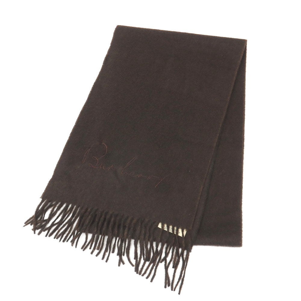 【中古】バーバリー BURBERRY カシミヤ マフラー ダークブラウン【 状態ランクB 】【 メンズ 】