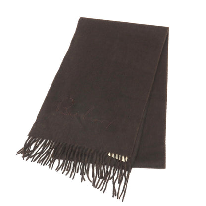 【中古】バーバリー BURBERRY カシミヤ マフラー ダークブラウン【 状態ランクB 】【 メンズ 】