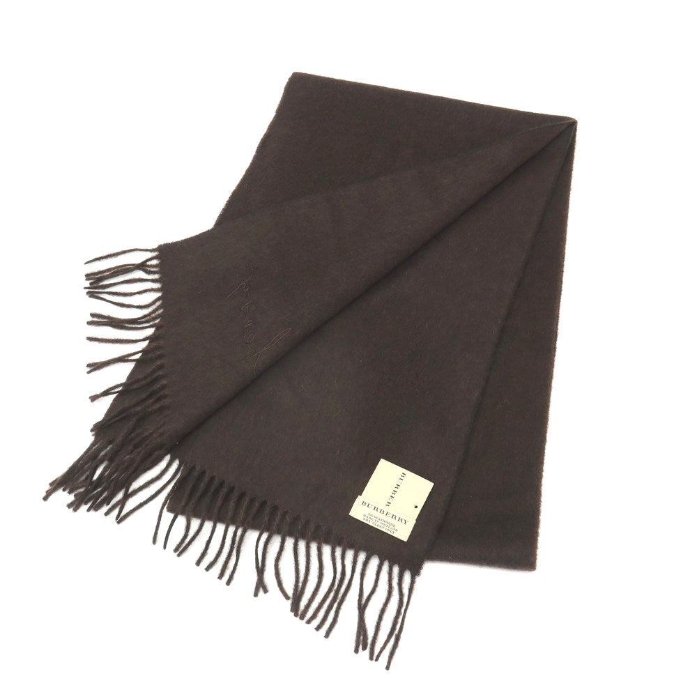 【中古】バーバリー BURBERRY カシミヤ マフラー ダークブラウン【 状態ランクB 】【 メンズ 】