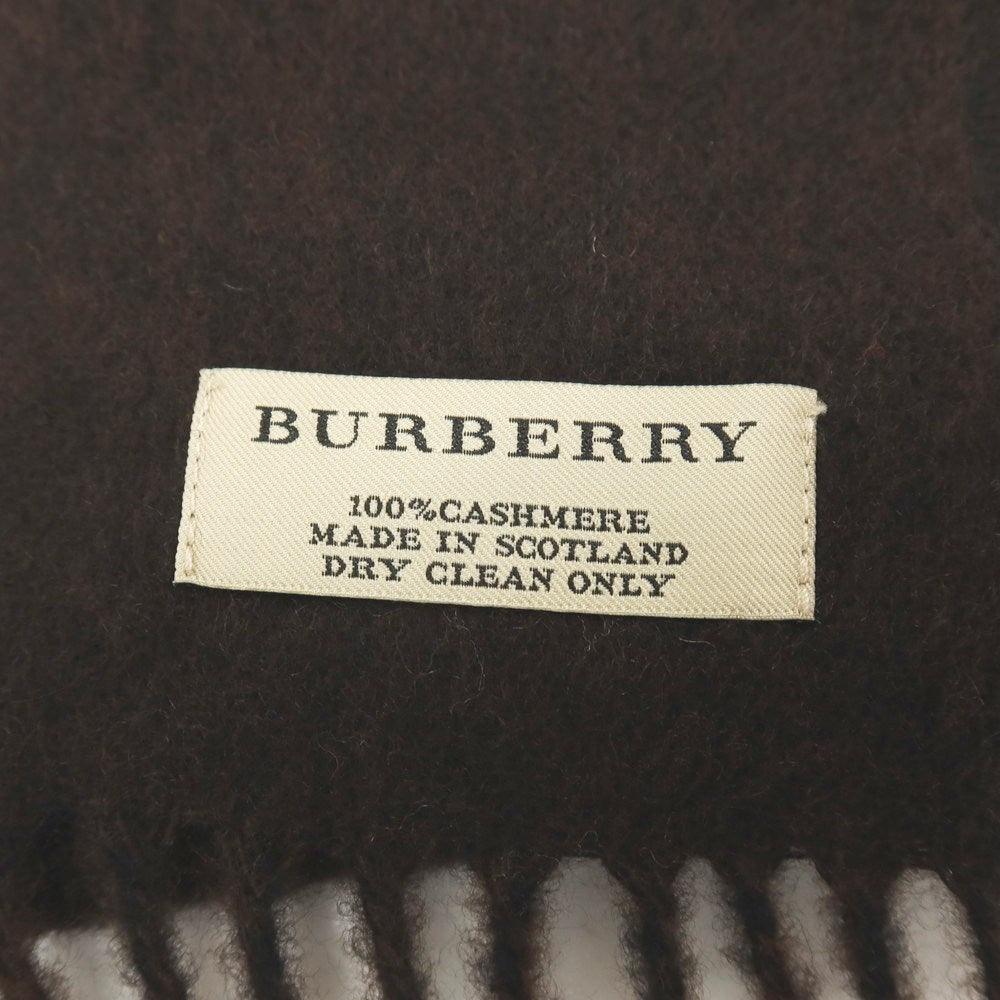 【中古】バーバリー BURBERRY カシミヤ マフラー ダークブラウン【 状態ランクB 】【 メンズ 】