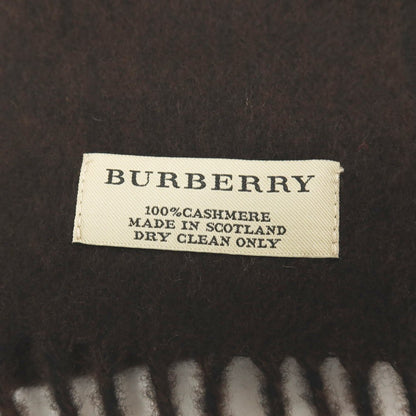 【中古】バーバリー BURBERRY カシミヤ マフラー ダークブラウン【 状態ランクB 】【 メンズ 】
