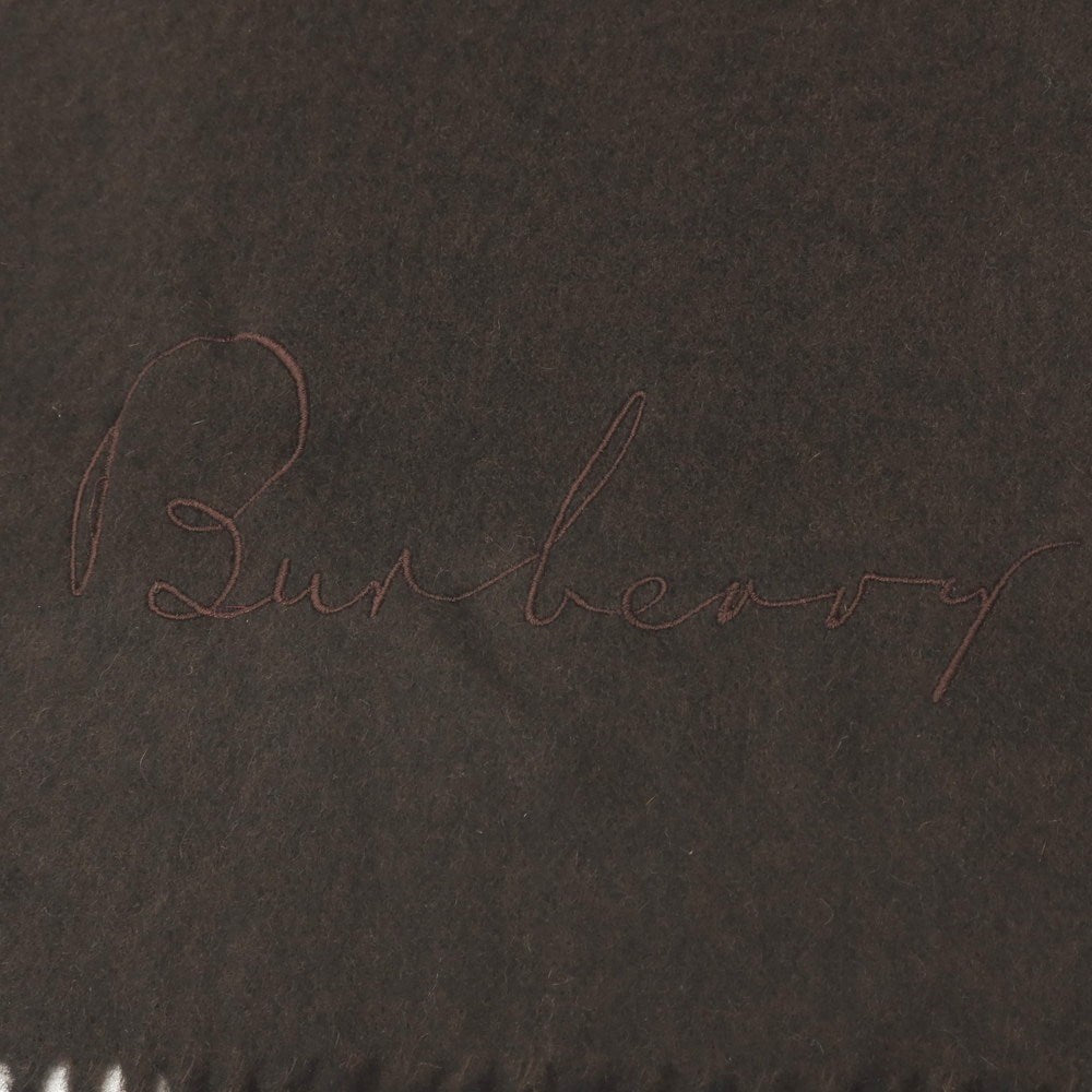 【中古】バーバリー BURBERRY カシミヤ マフラー ダークブラウン【 状態ランクB 】【 メンズ 】