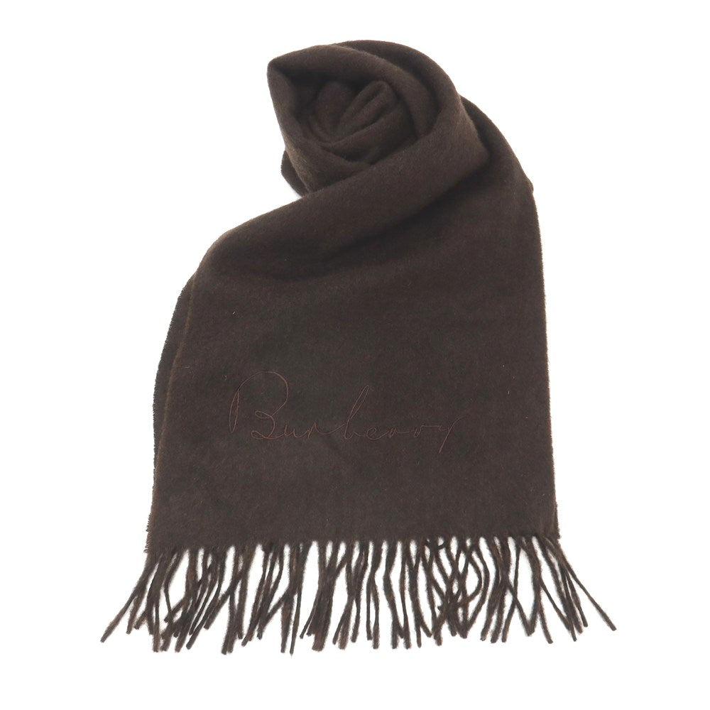 【中古】バーバリー BURBERRY カシミヤ マフラー ダークブラウン【 状態ランクB 】【 メンズ 】