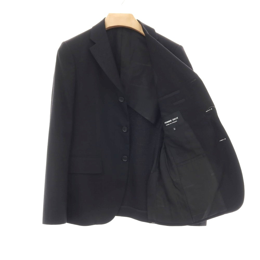 【中古】コムデギャルソン オムドゥ COMME des GARCONS HOMME DEUX 2025年春夏 ウール 3B テーラードジャケット ブラック【サイズXS】【 状態ランクA 】【 メンズ 】[CPD]