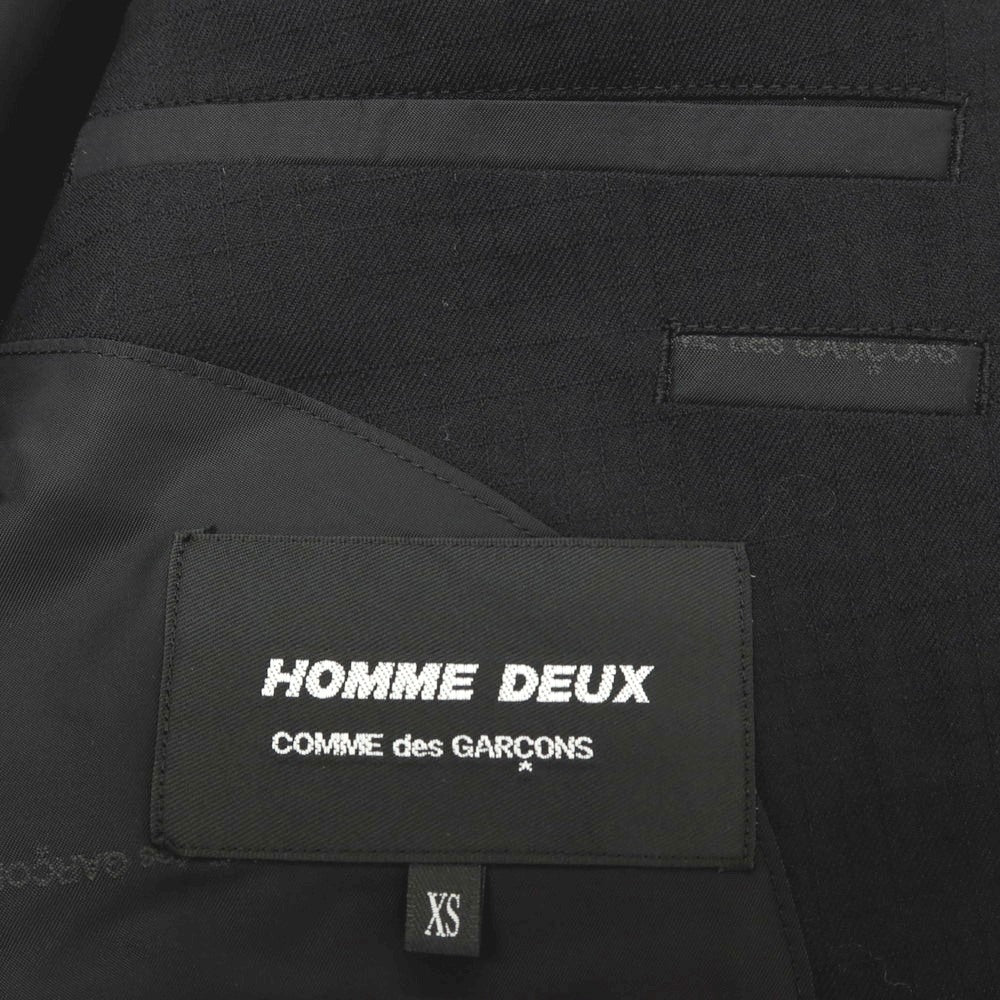 【中古】コムデギャルソン オムドゥ COMME des GARCONS HOMME DEUX 2025年春夏 ウール 3B テーラードジャケット ブラック【サイズXS】【 状態ランクA 】【 メンズ 】[CPD]