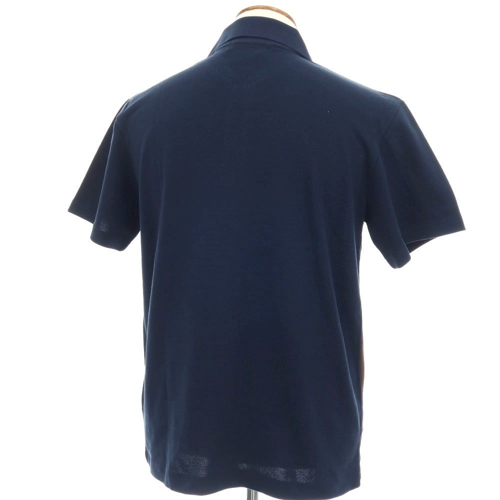 【中古】コムデギャルソン オムドゥ COMME des GARCONS HOMME DEUX 2025年秋冬 コットン 鹿の子 半袖ポロシャツ ネイビーxブラウン【サイズM】【 状態ランクA 】【 メンズ 】