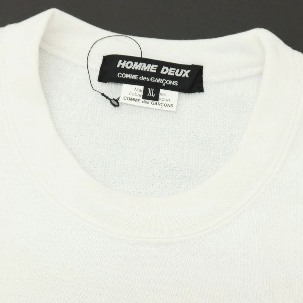 【中古】コムデギャルソン オムドゥ COMME des GARCONS HOMME DEUX 2025年秋冬 ポリエステル クルーネック スウェット ホワイト【サイズXL】【 状態ランクA 】【 メンズ 】[BPD]