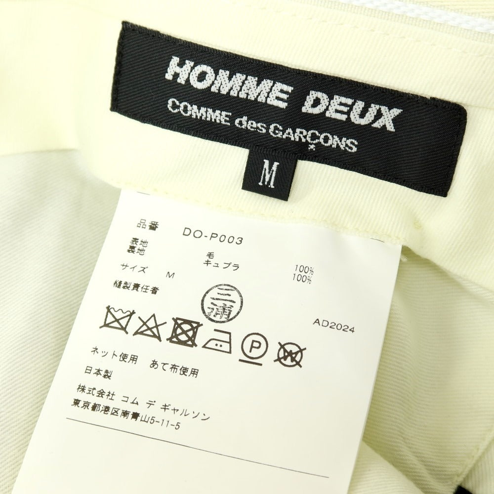 【中古】コムデギャルソン オムドゥ COMME des GARCONS HOMME DEUX 2025年春夏 ツイルウール ドレススラックスパンツ ブラック【サイズM】【 状態ランクA 】【 メンズ 】[BPD]