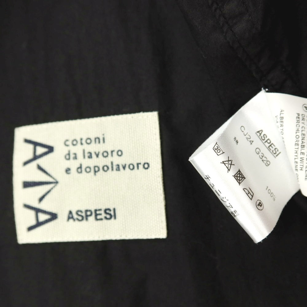 中古】アスペジ ASPESI コットン ミリタリージャケット ブラック