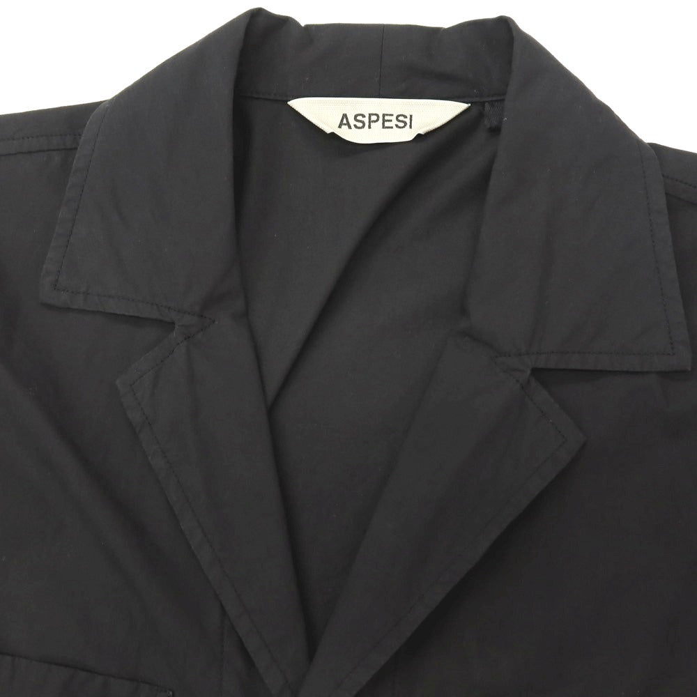 中古】アスペジ ASPESI コットン ミリタリージャケット ブラック