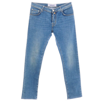 【中古】ヤコブコーエン JACOB COHEN J622 ストレッチ コットン デニムパンツ ジーンズ ライトブルー【サイズ34】【 状態ランクB 】【 メンズ 】