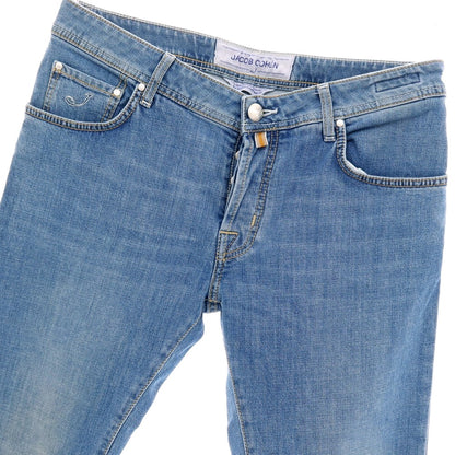 【中古】ヤコブコーエン JACOB COHEN J622 ストレッチ コットン デニムパンツ ジーンズ ライトブルー【サイズ34】【 状態ランクB 】【 メンズ 】