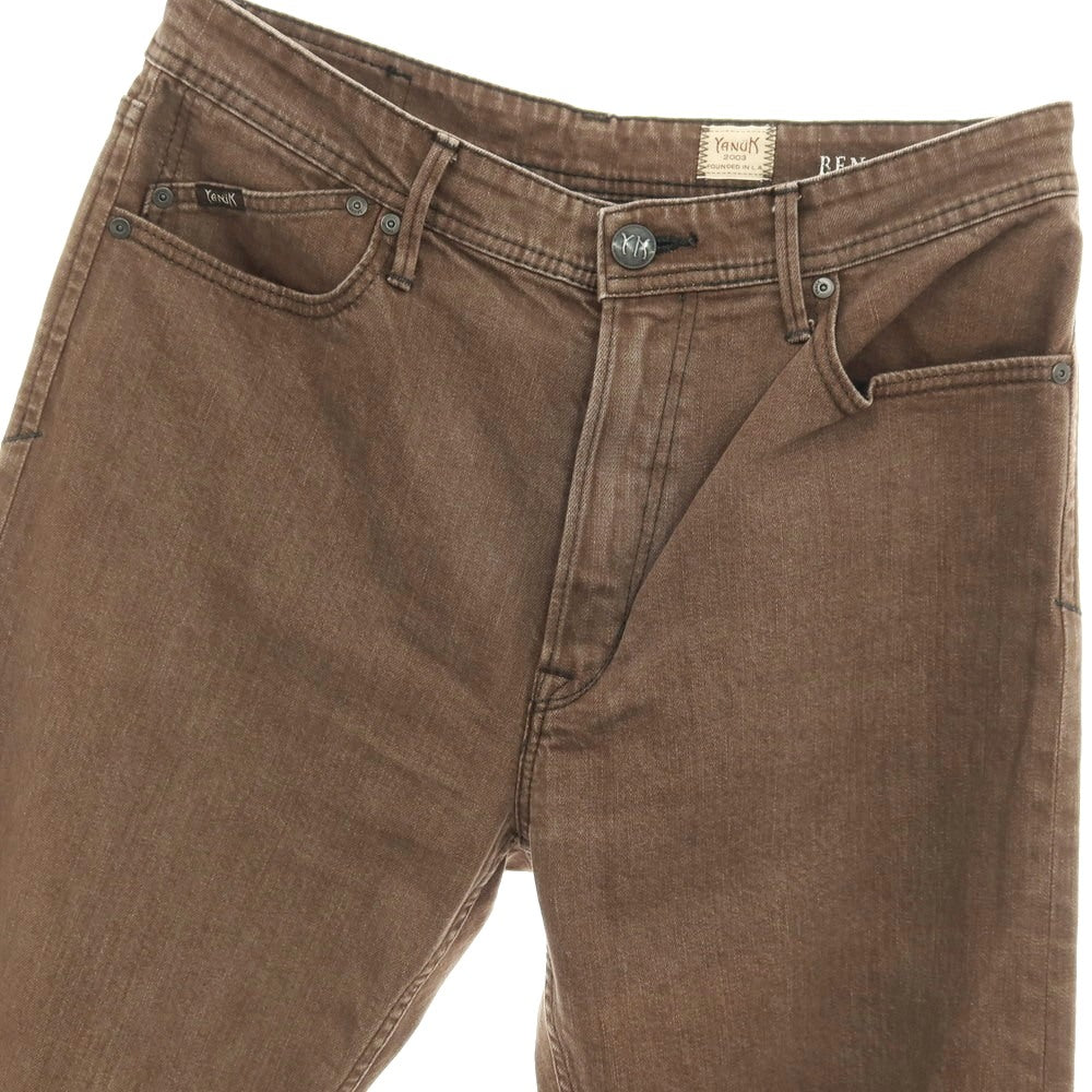 【中古】ヤヌーク YANUK BEN ストレッチ コットン デニムパンツ ジーンズ ブラウン【サイズ34】【 状態ランクB 】【 メンズ 】