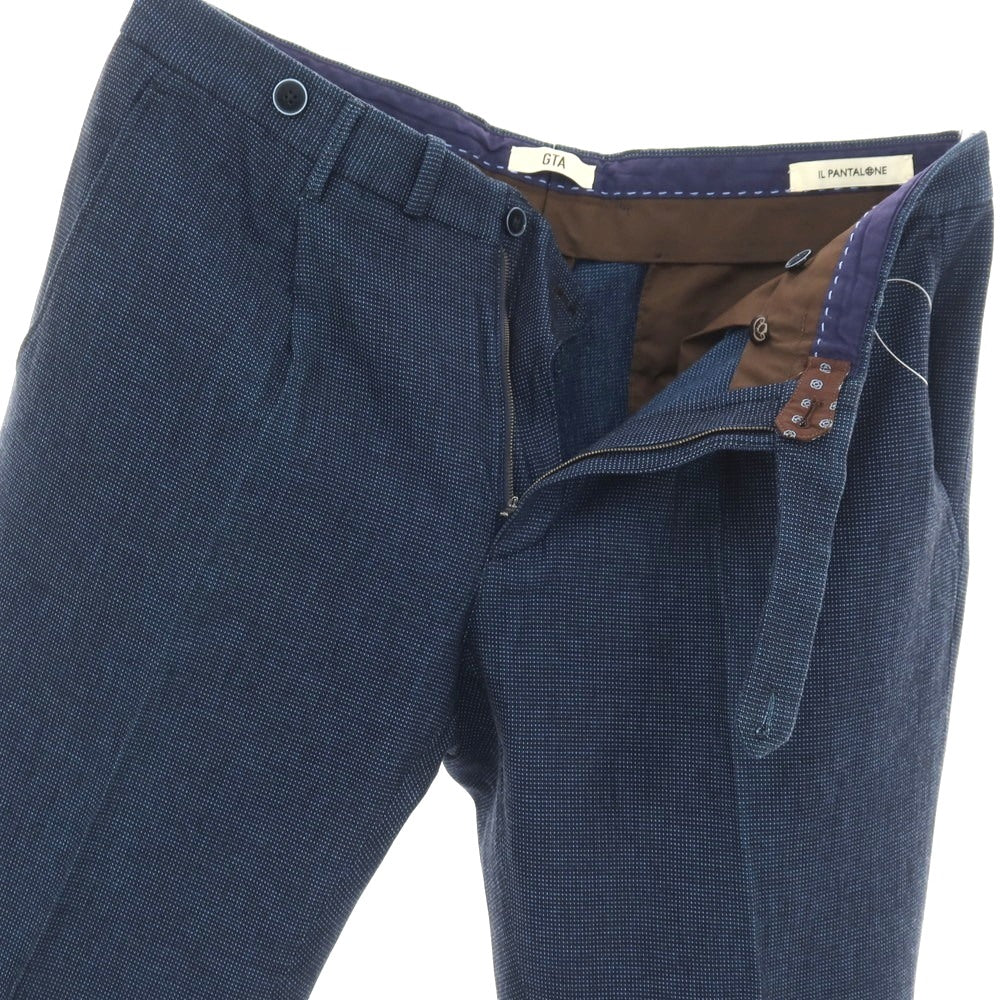 【中古】ジーティーアー G.T.A Byron コットンポリウレタン ドレススラックスパンツ ネイビー【サイズ50】【 状態ランクA 】【 メンズ 】