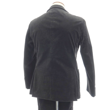 【中古】ユナイテッドアローズ UNITED ARROWS ストレッチ コットン 中太畝 コーデュロイ 2つボタンスーツ セットアップ チャコールグレー系【サイズ46】【 状態ランクB 】【 メンズ 】