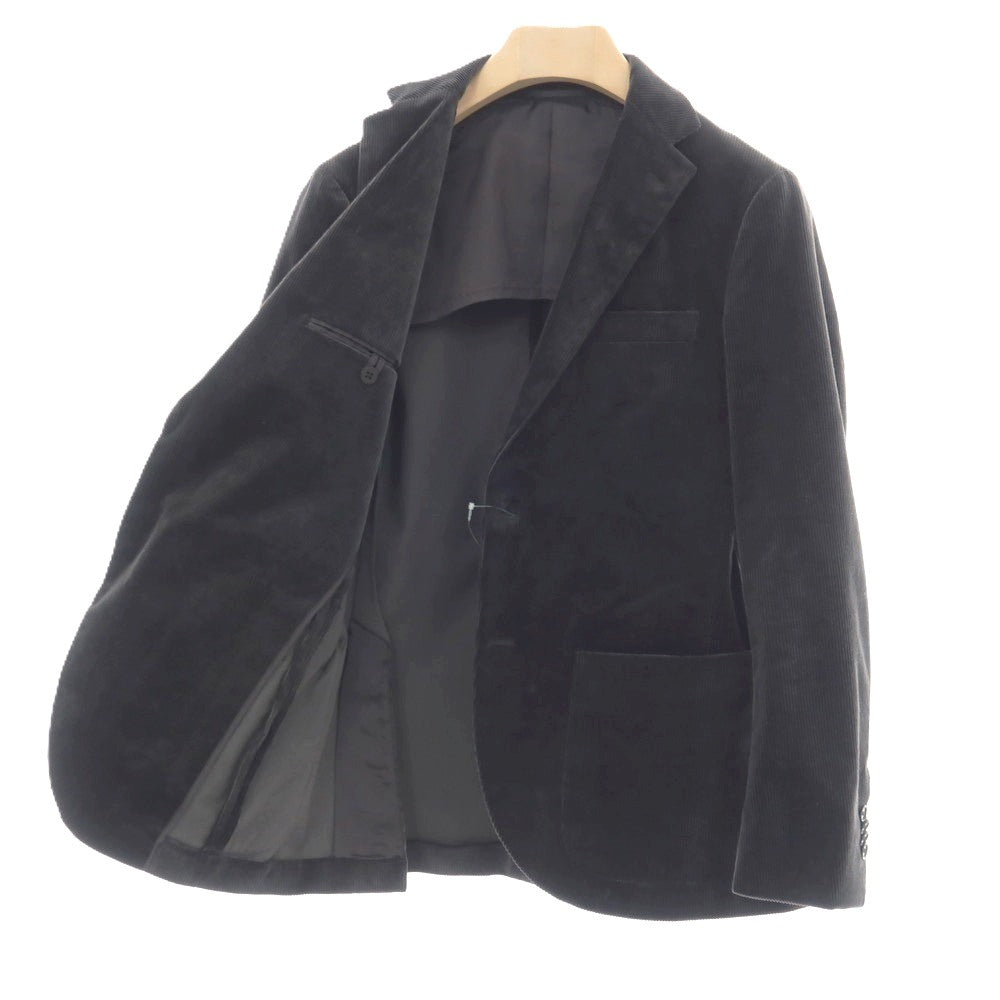 【中古】ユナイテッドアローズ UNITED ARROWS ストレッチ コットン 中太畝 コーデュロイ 2つボタンスーツ セットアップ チャコールグレー系【サイズ46】【 状態ランクB 】【 メンズ 】