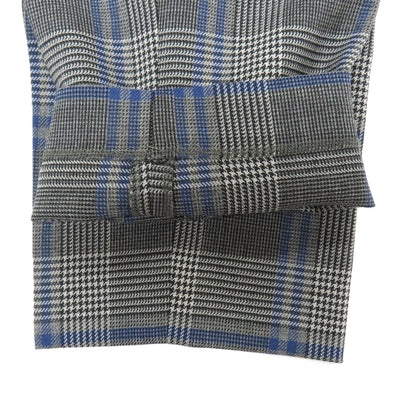 【中古】ピーティートリノ PT TORINO ウール チェック カジュアルスラックスパンツ グレーxブルー【サイズ46】【 状態ランクB 】【 メンズ 】