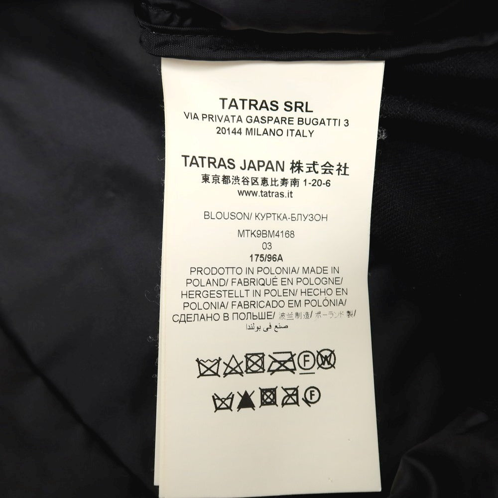 【中古】タトラス TATRAS ナイロン スタンドカラー ダブルジップブルゾン ブラック【サイズ3】【 状態ランクB 】【 メンズ 】