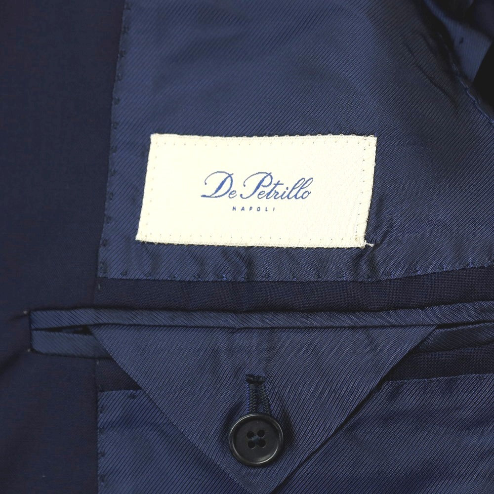 【中古】デペトリロ DE PETRILLO ウール 3つボタンスーツ ネイビー【サイズ48】【 状態ランクB 】【 メンズ 】