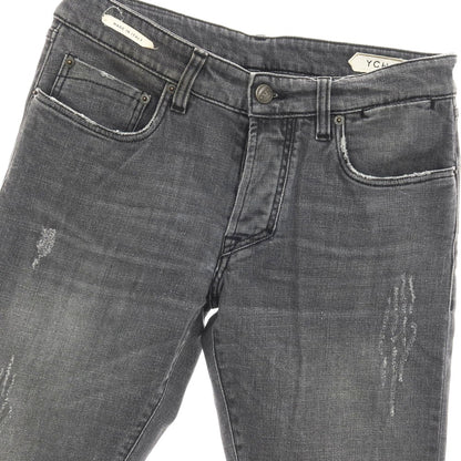 【SALE10%OFF/返品不可】【中古】イカイ YCHAI YPU001 ダメージ加工 ストレッチ コットン デニムパンツ ジーンズ グレーブラック【 サイズ32 】【 状態ランクB 】【 メンズ 】