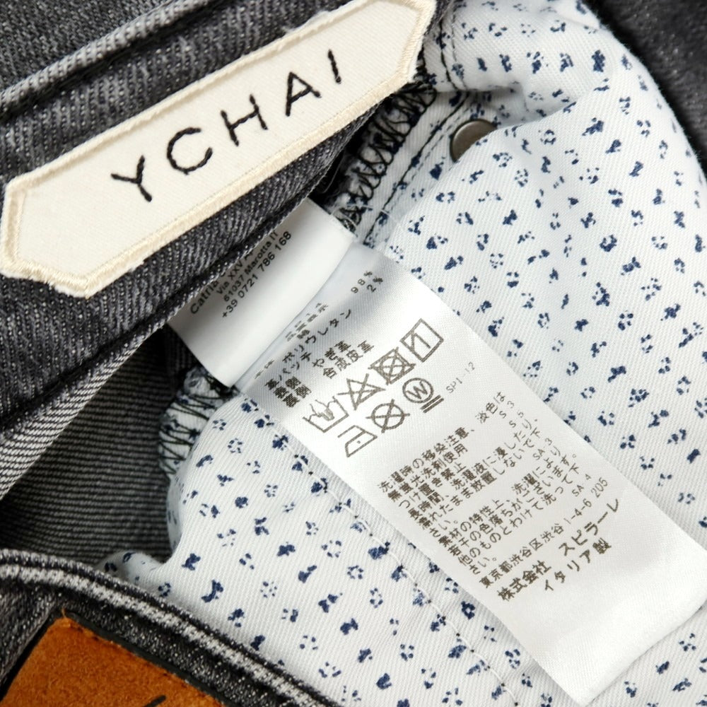【SALE10%OFF/返品不可】【中古】イカイ YCHAI YPU001 ダメージ加工 ストレッチ コットン デニムパンツ ジーンズ グレーブラック【 サイズ32 】【 状態ランクB 】【 メンズ 】