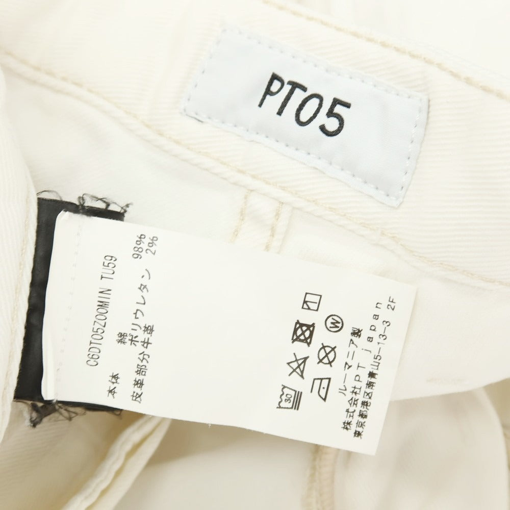 【中古】ピーティーゼロチンクエ PT05 SWING ストレッチ ツイルコットン 5ポケットパンツ ホワイト【サイズ32】【 状態ランクB 】【 メンズ 】