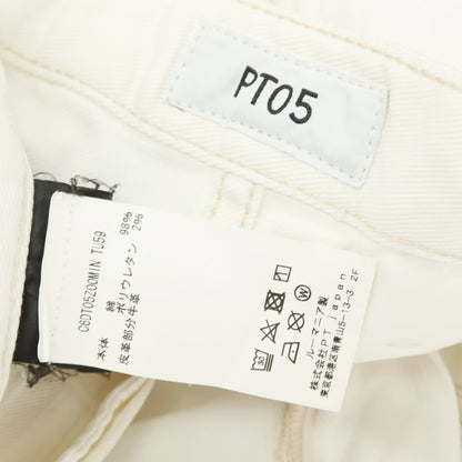 【中古】ピーティーゼロチンクエ PT05 SWING ストレッチ ツイルコットン 5ポケットパンツ ホワイト【サイズ32】【 状態ランクB 】【 メンズ 】