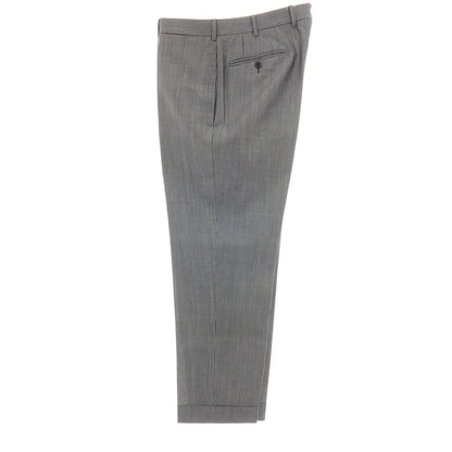 【中古】ベルベスト Belvest BEAMS F別注 SUPER110’Sウール＆モヘヤ ストライプ 3つボタンスーツ グレーxホワイト【サイズ48】【 状態ランクC 】【 メンズ 】
