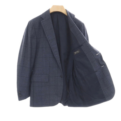 【中古】スティレ ラティーノ STILE LATINO ウール ウィンドウペーンチェック 3つボタンスーツ ライトネイビーxブラック【サイズ48】【 状態ランクB 】【 メンズ 】