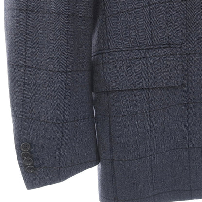 【中古】スティレ ラティーノ STILE LATINO ウール ウィンドウペーンチェック 3つボタンスーツ ライトネイビーxブラック【サイズ48】【 状態ランクB 】【 メンズ 】